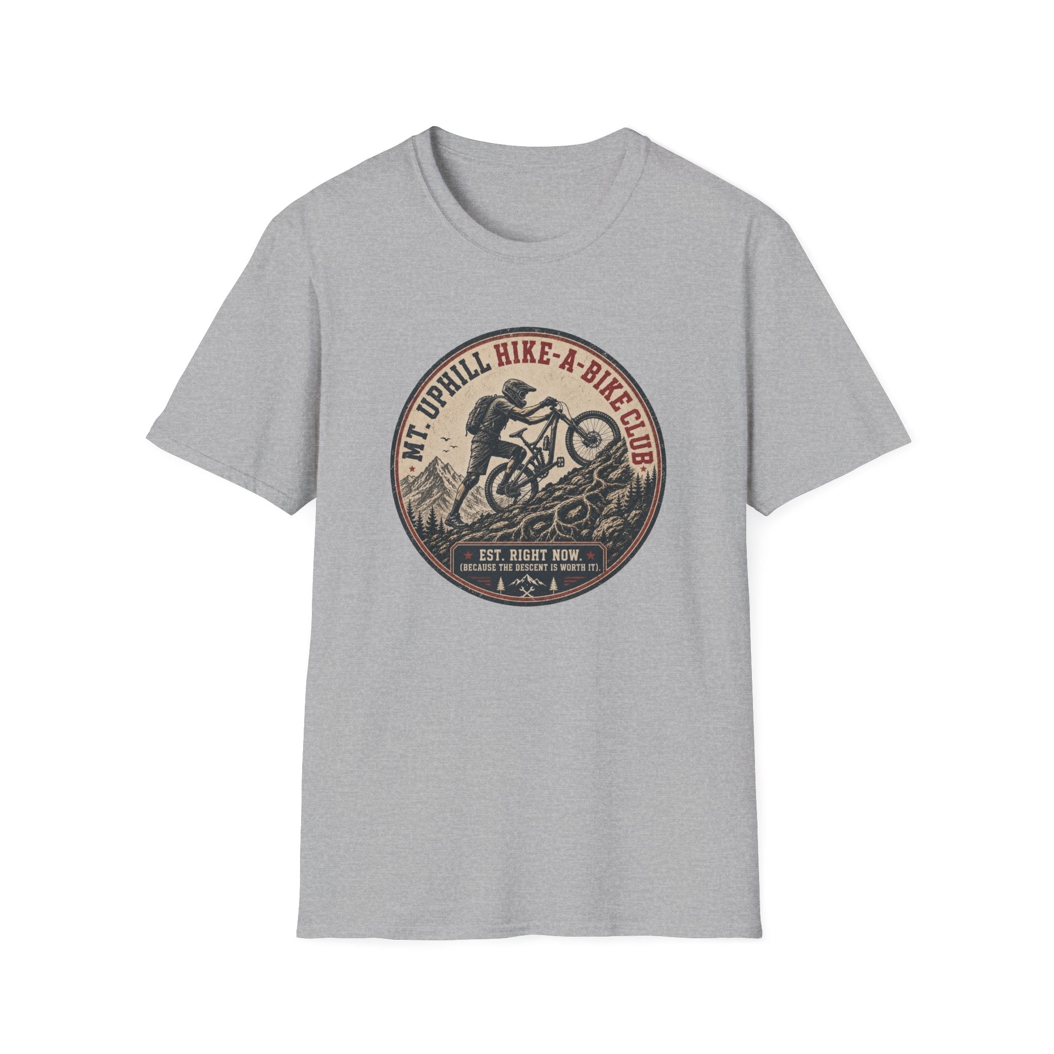 Hike-A-Bike Club — Mountain Biking Retro Logo Tee