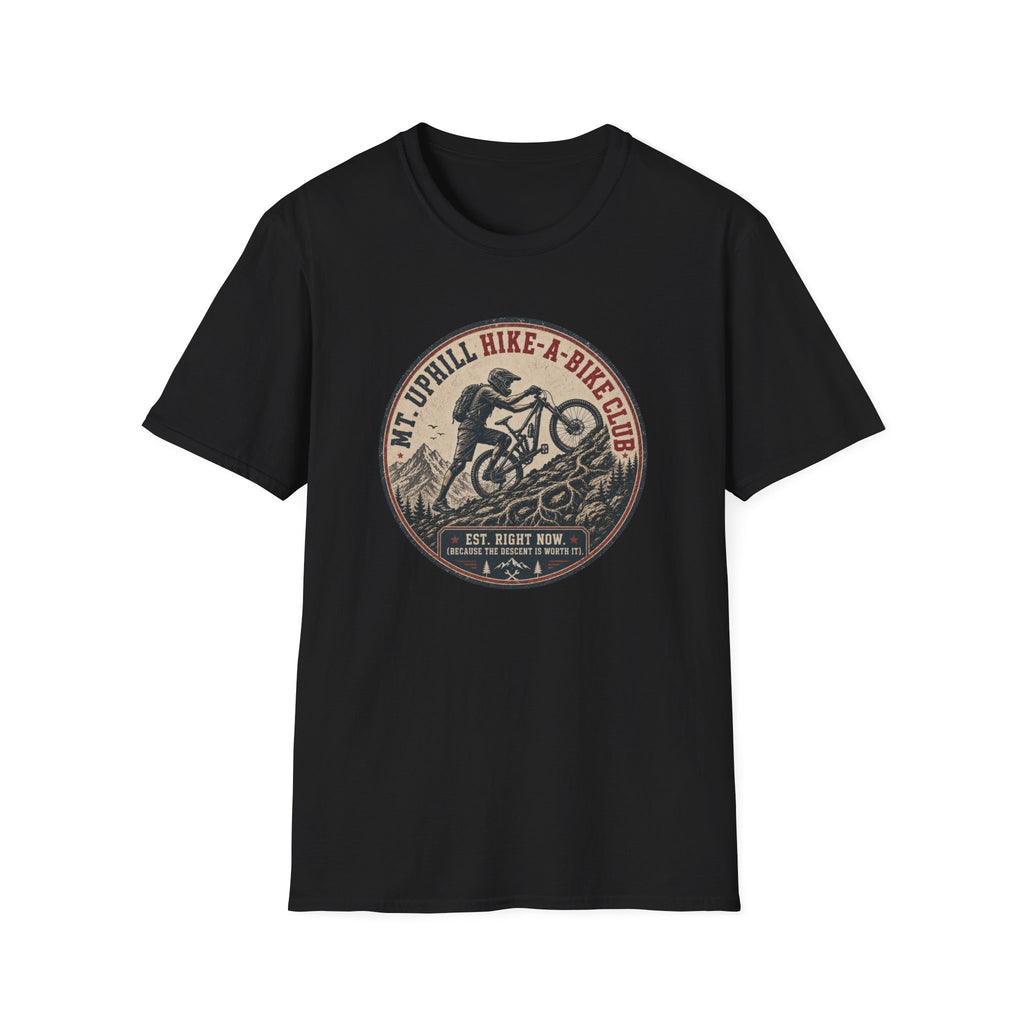 Hike-A-Bike Club — Mountain Biking Retro Logo Tee