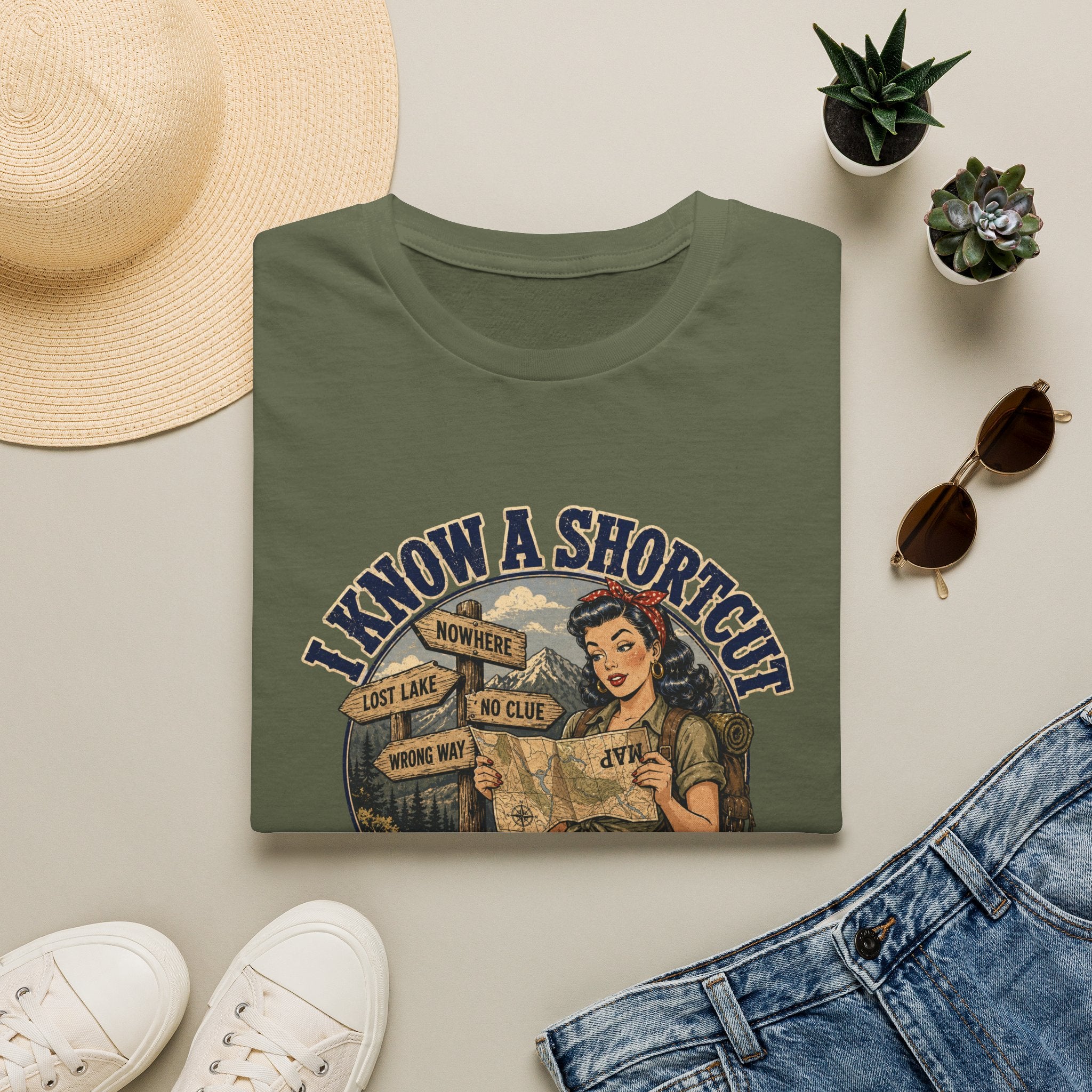 I Know a Shortcut — Vintage Roadmap Travel Tee