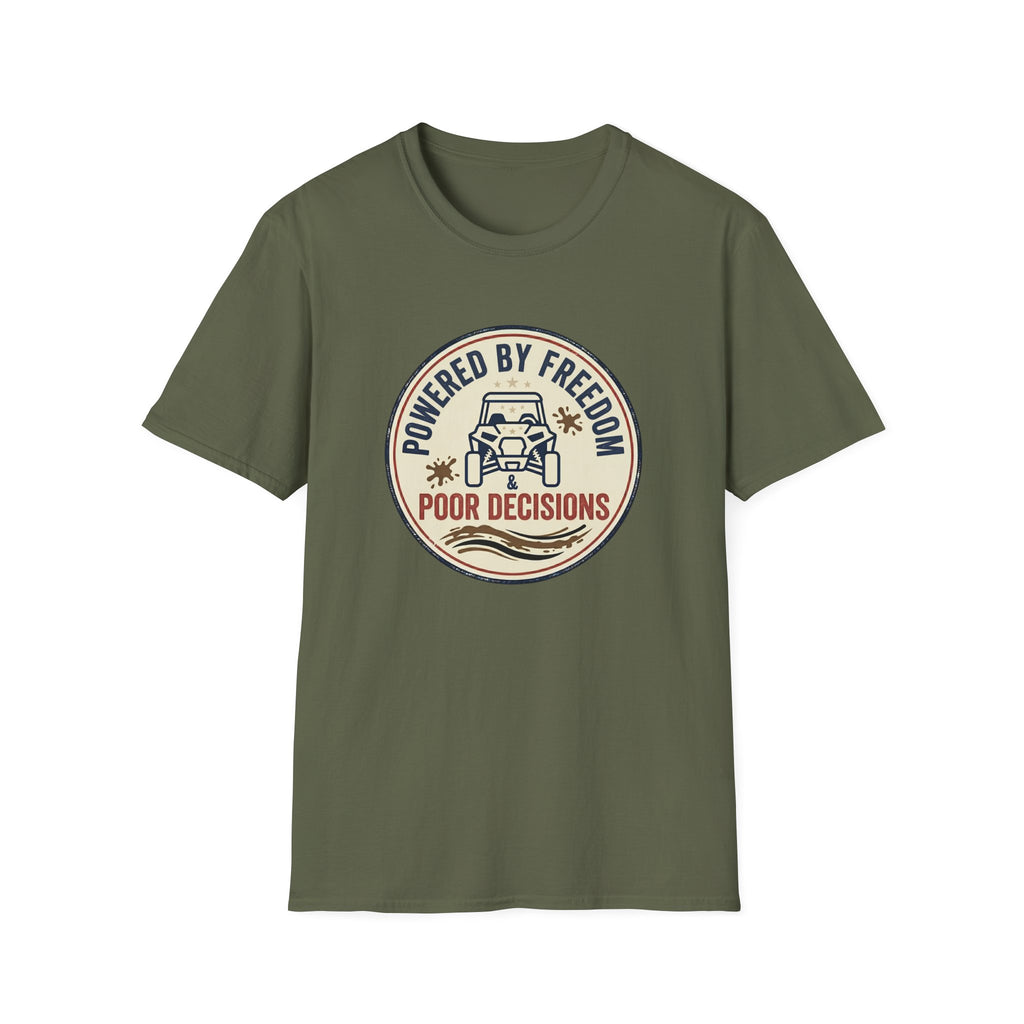 "Powered by Freedom & Poor Decisions" Retro Off‑Road Tee