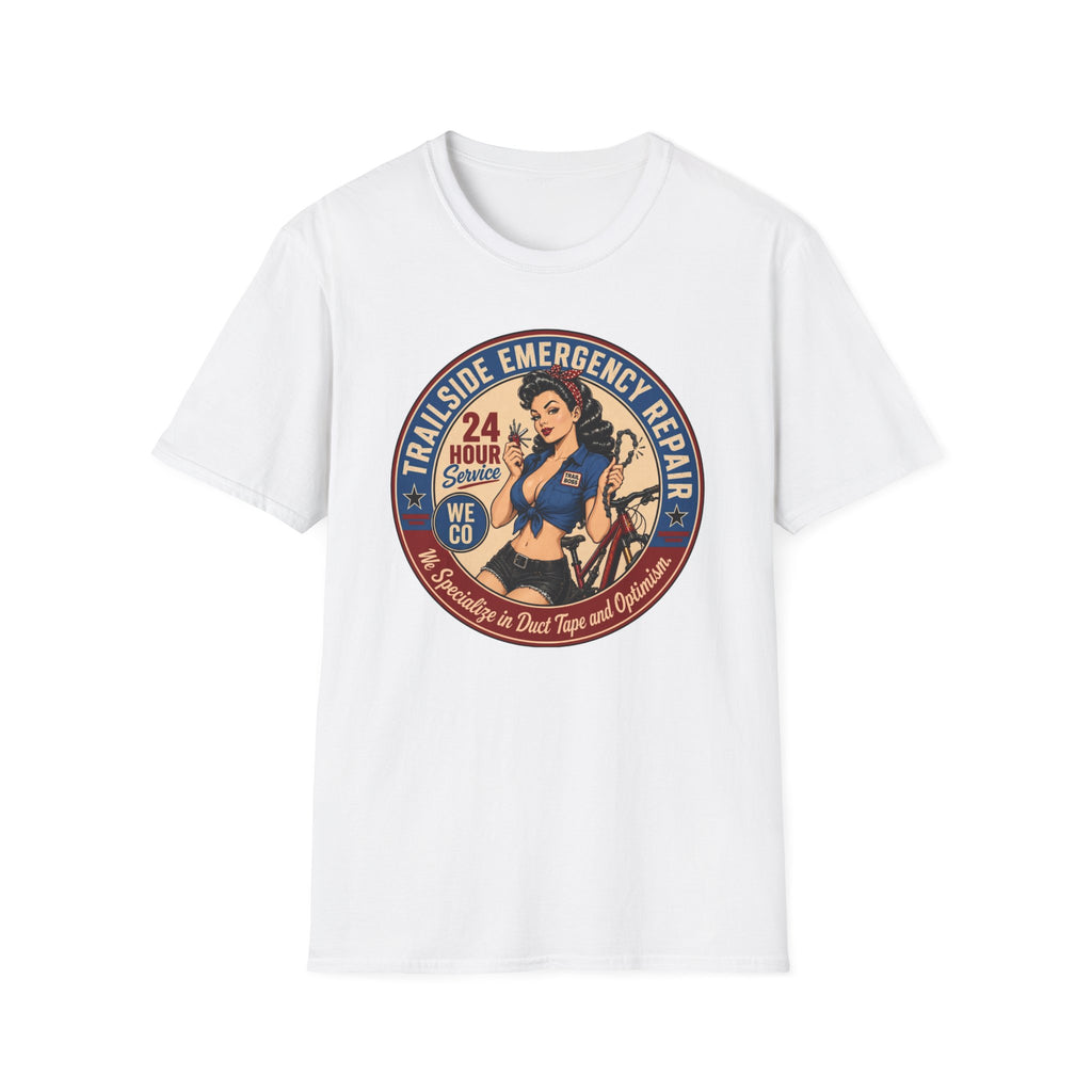 Trailside Emergency Repair — 24 Hour Service Pin-Up Graphic Tee