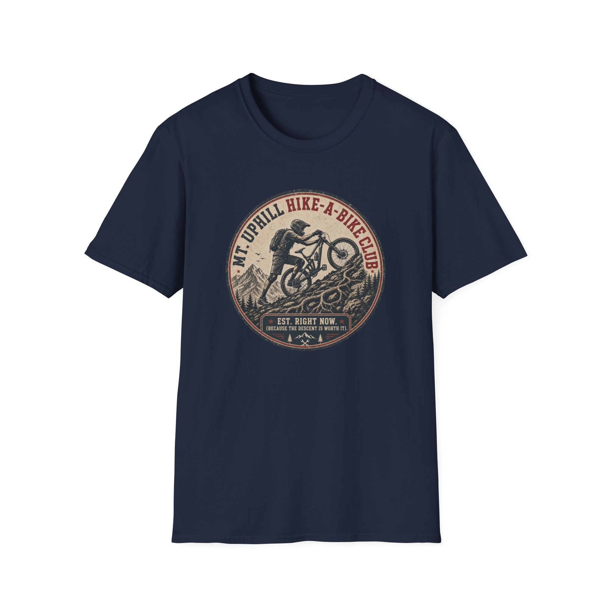 Hike-A-Bike Club — Mountain Biking Retro Logo Tee