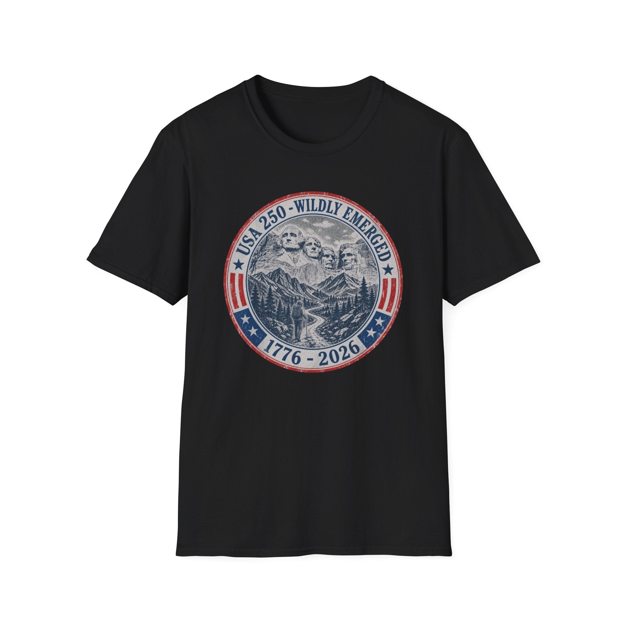 USA 250th - Mount Rushmore Hiking Tee