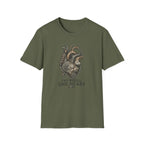 Motorcycle Heart — "Two Wheels, One Heart" Vintage Bike Tee