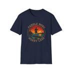 Paddle More Worry Less — Retro Sunset Stand Up Paddleboard Tee
