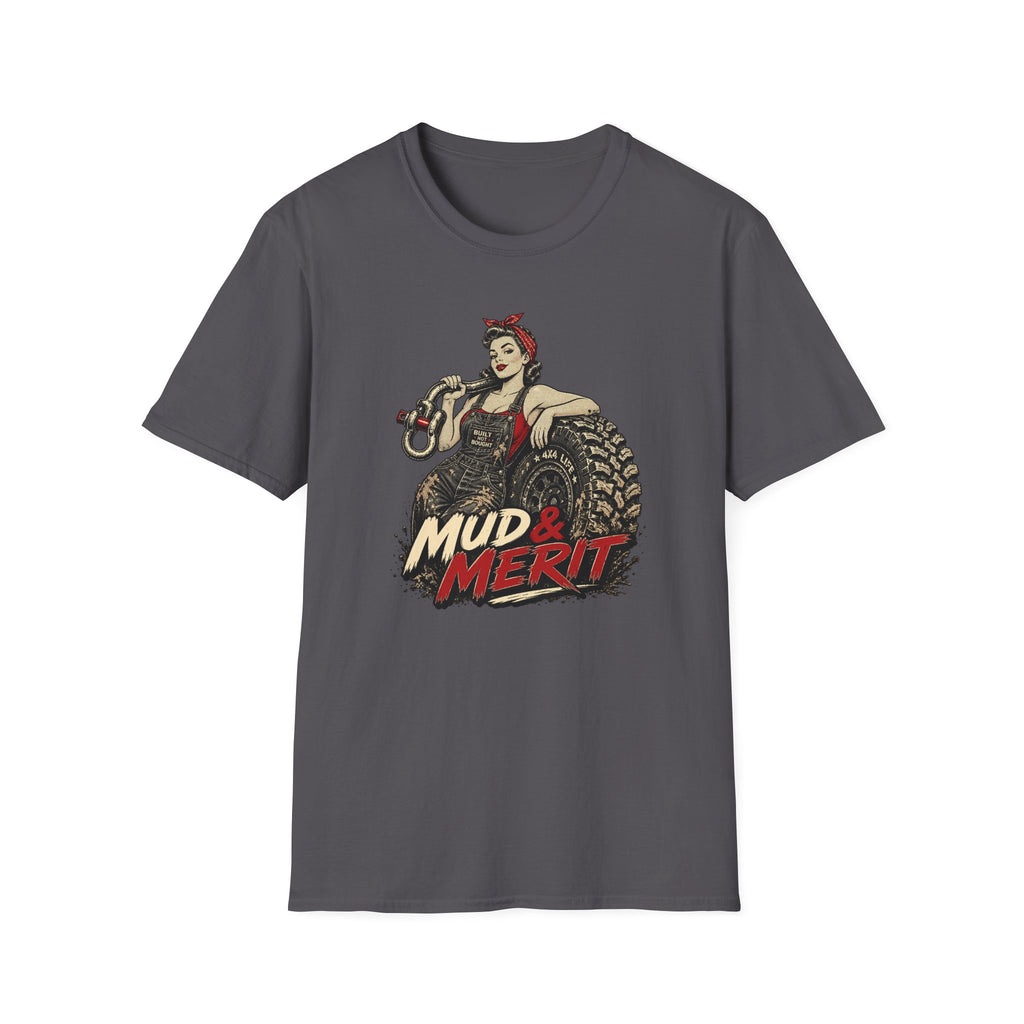 Mud & Merit — Retro Rosie the Riveter Off-Road Trucking Tee