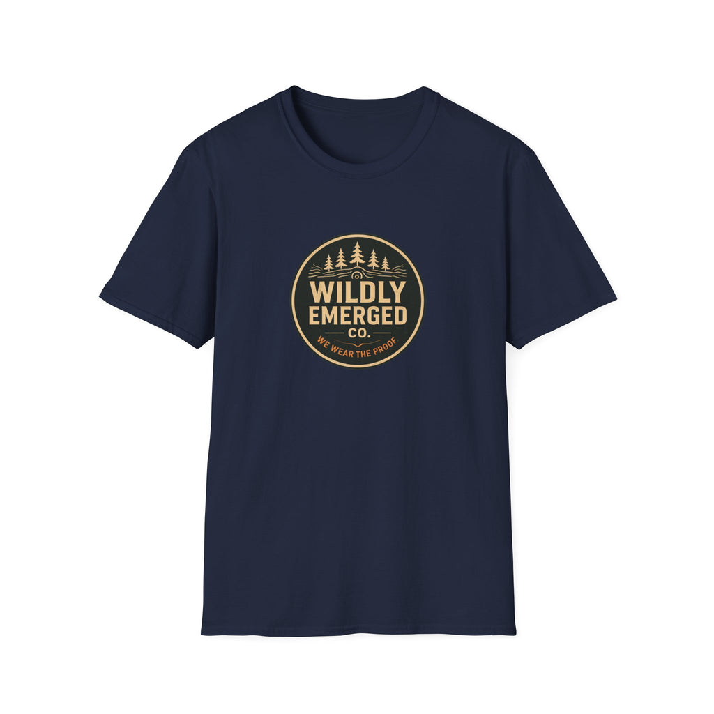 Wildly Emerged Co. Vintage Adventure T-Shirt — Outdoor Forest Logo Tee