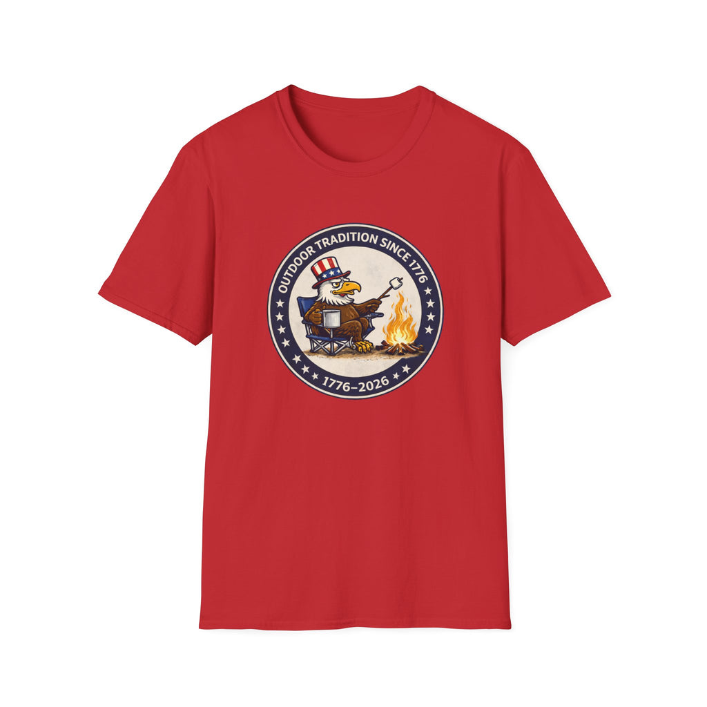 Patriotic Eagle Campfire — “Outdoor Tradition Since 1776”
