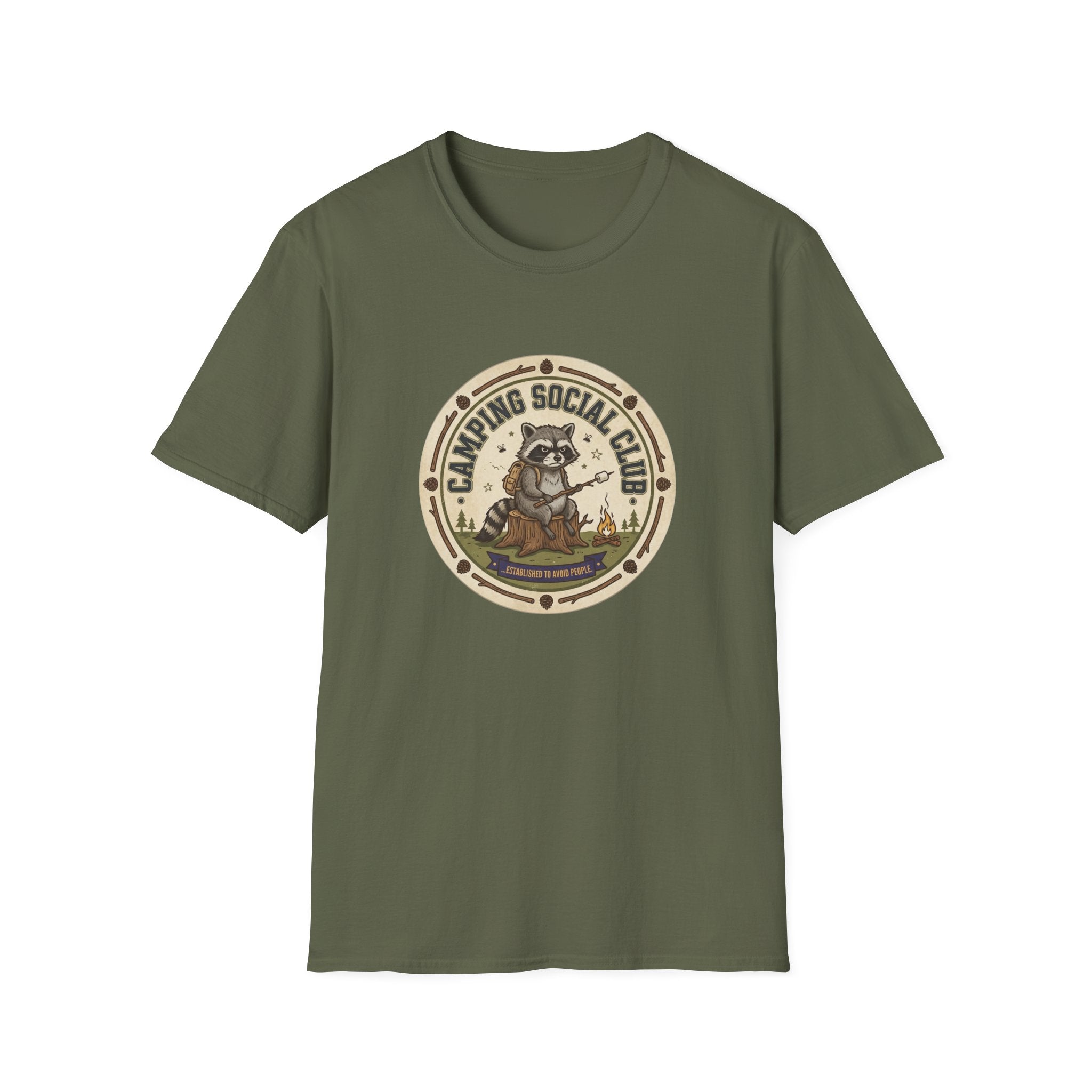 Camping Social Club — Vintage Raccoon Campfire Graphic Tee