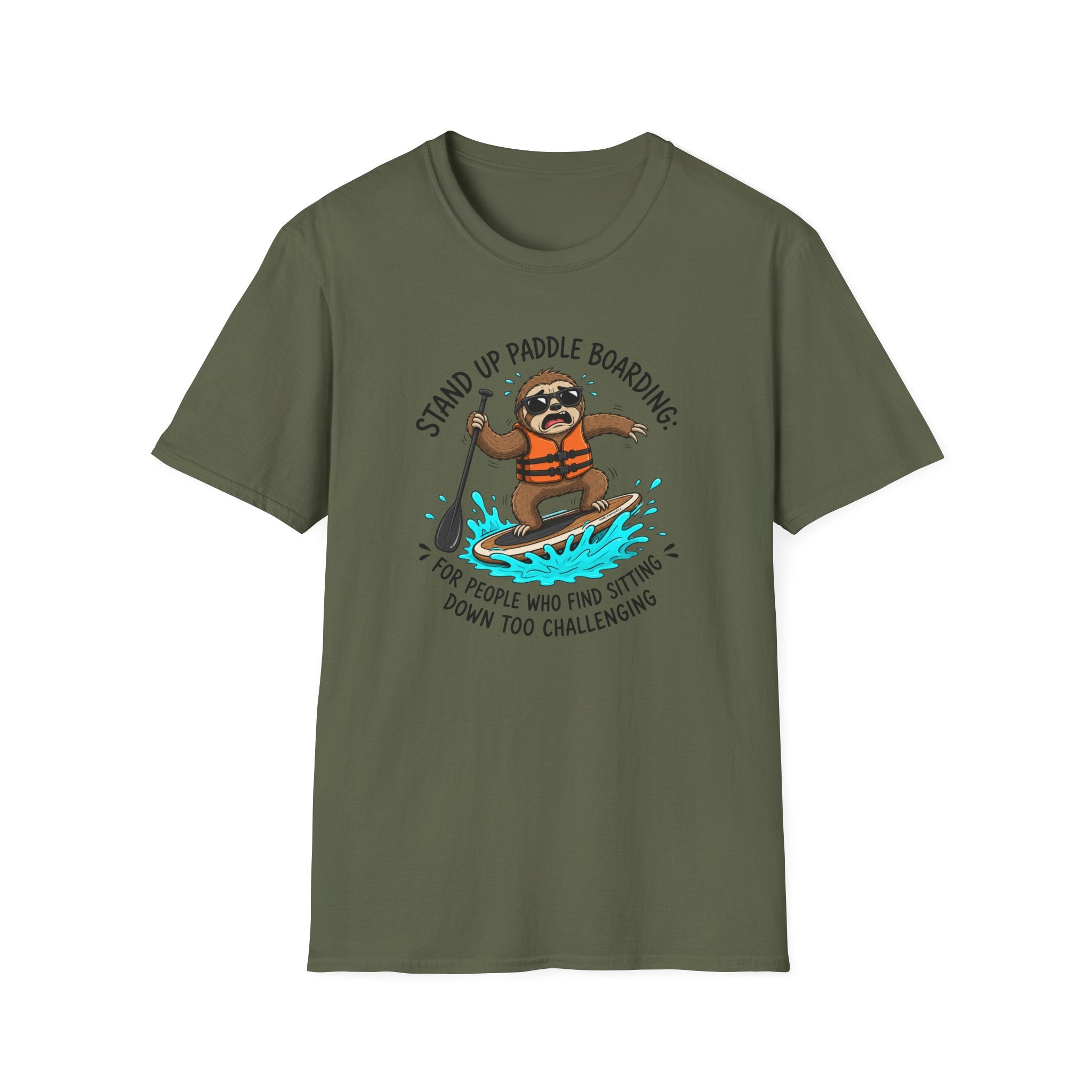 Sloth Paddle Board — "Stand Up Paddle Boarding" Casual Tee