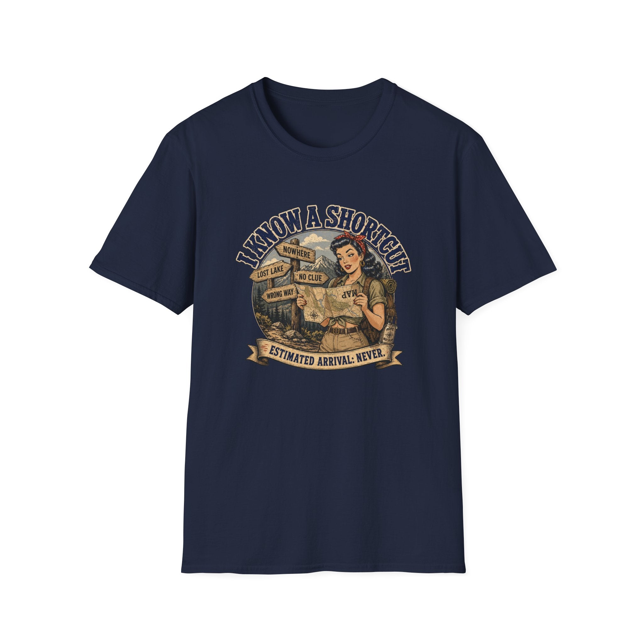 I Know a Shortcut — Vintage Roadmap Travel Tee