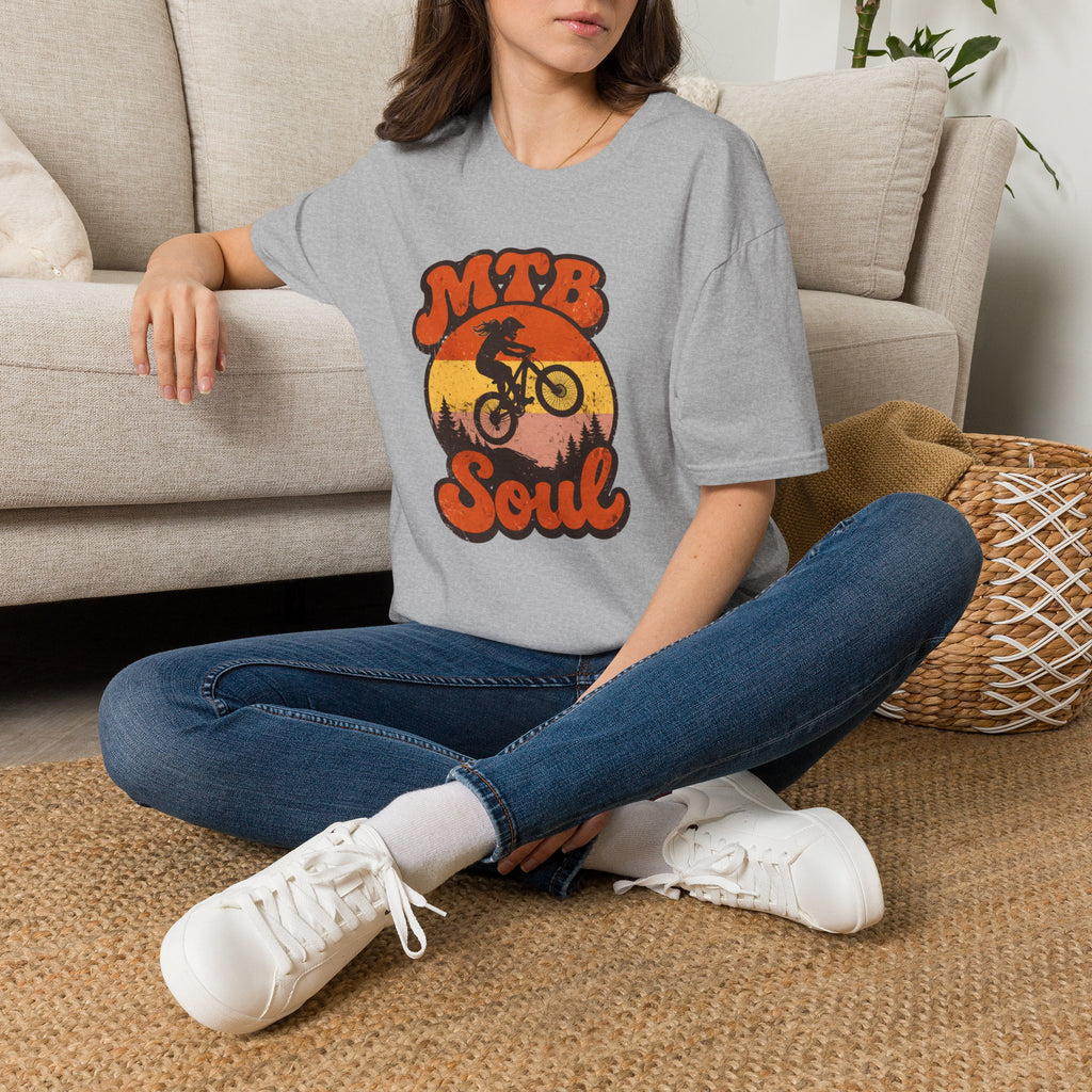 MTB Soul Mountain Bike — Retro Sunset Trail Rider Tee
