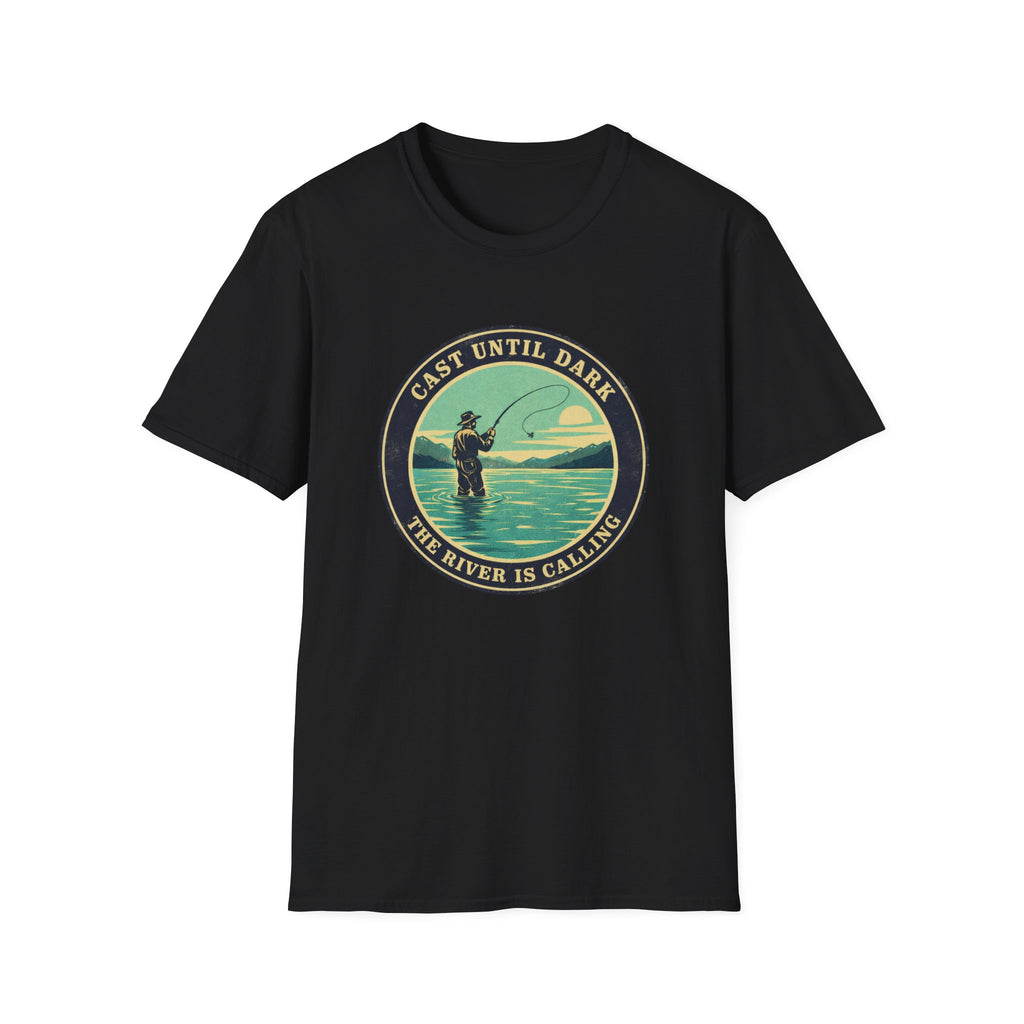 "Cast Until Dark" Vintage River Angler Tee
