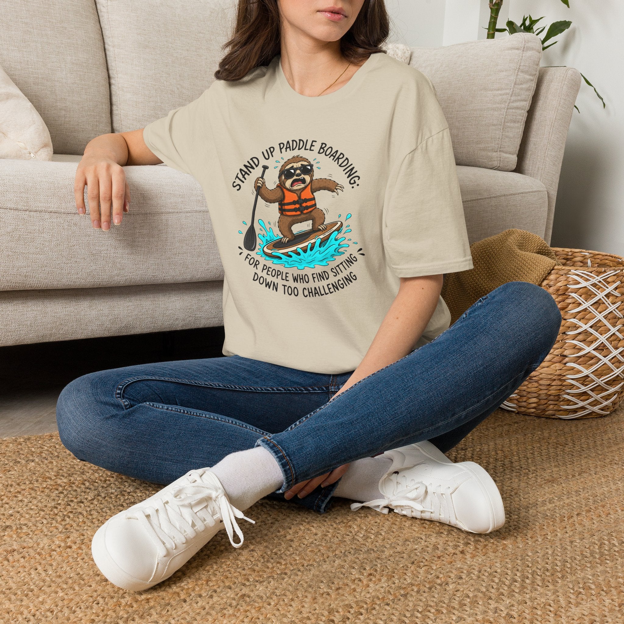 Sloth Paddle Board — "Stand Up Paddle Boarding" Casual Tee