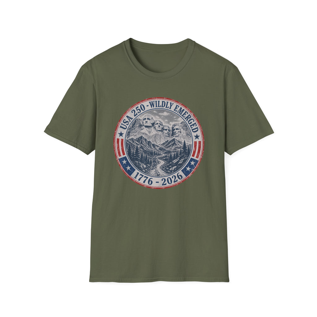 USA 250th - Mount Rushmore Mountain Biking Tee