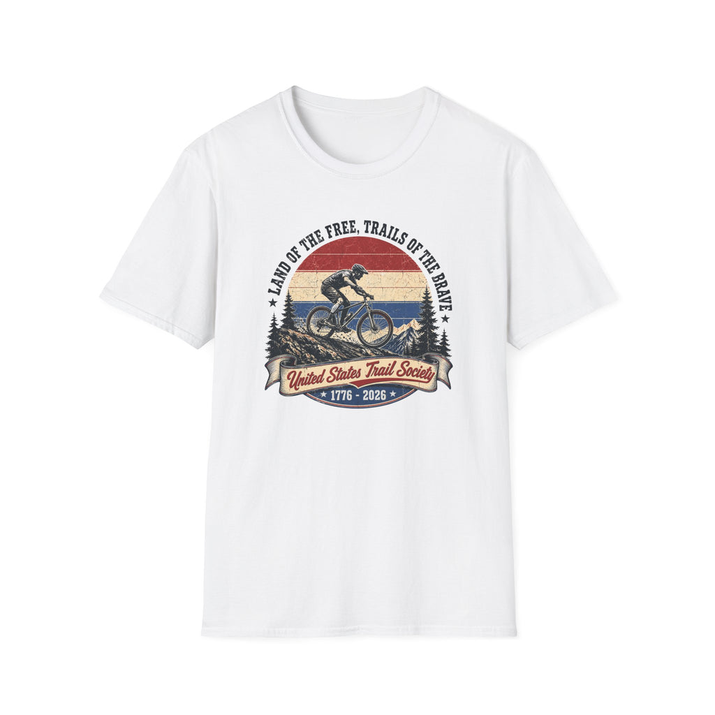 "Land of the Free, Trails of the Brave" Vintage Mountain Bike Tee