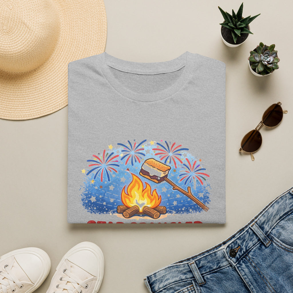 Star Spangled S'mores Campfire Tee (Fourth of July BBQ Patriotic Fireworks)