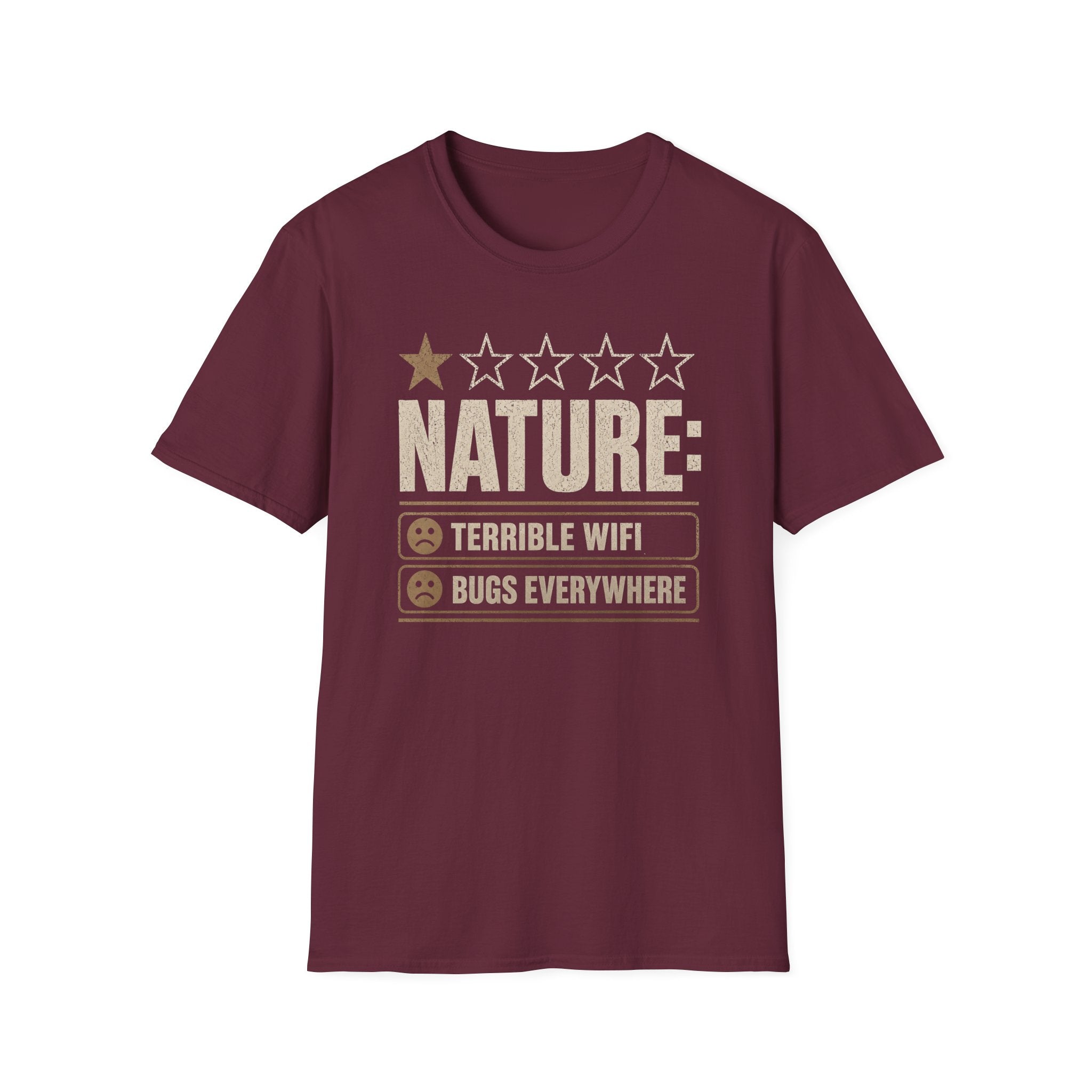 "Nature: 1-Star" Funny Camping T-Shirt
