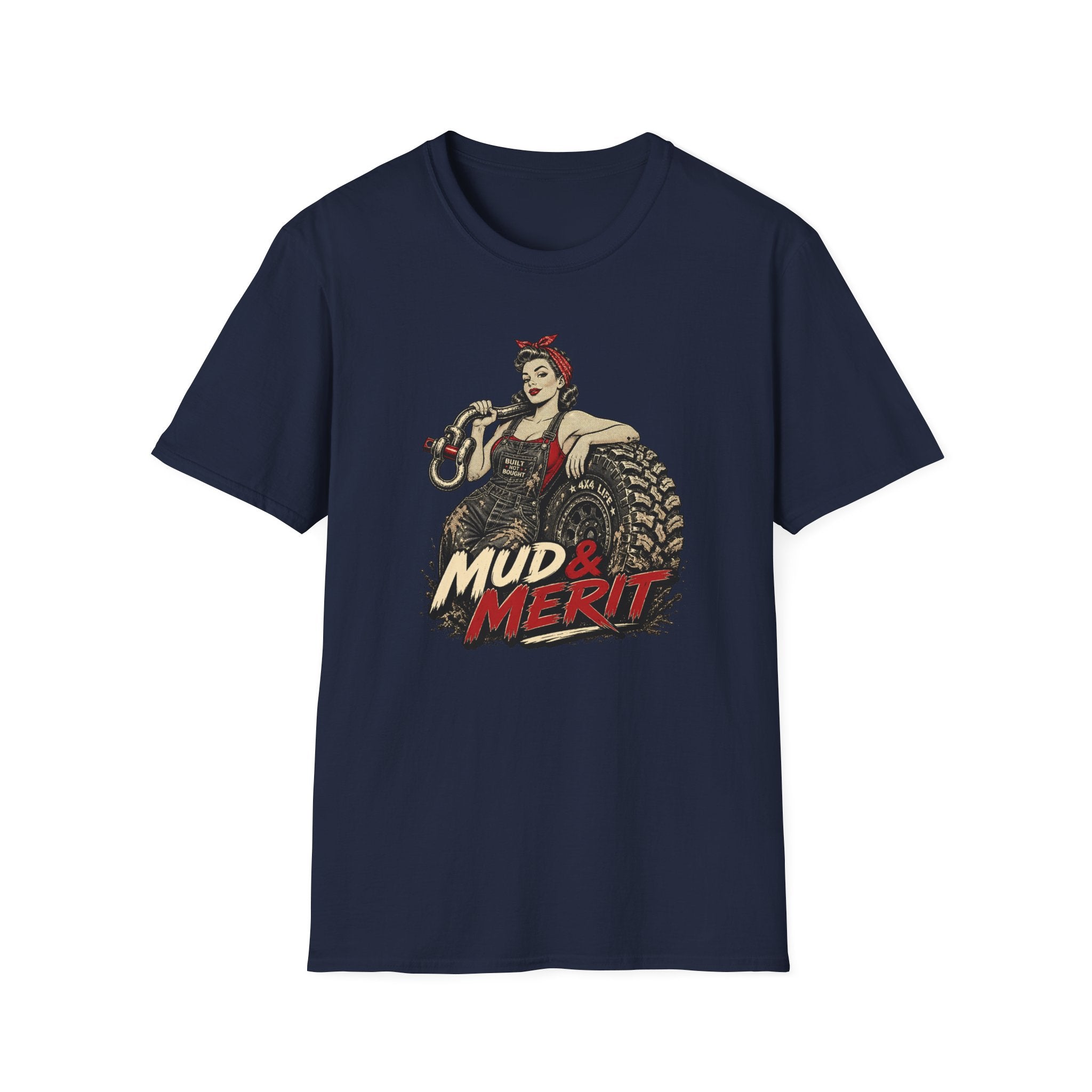 Mud & Merit — Retro Rosie the Riveter Off-Road Trucking Tee