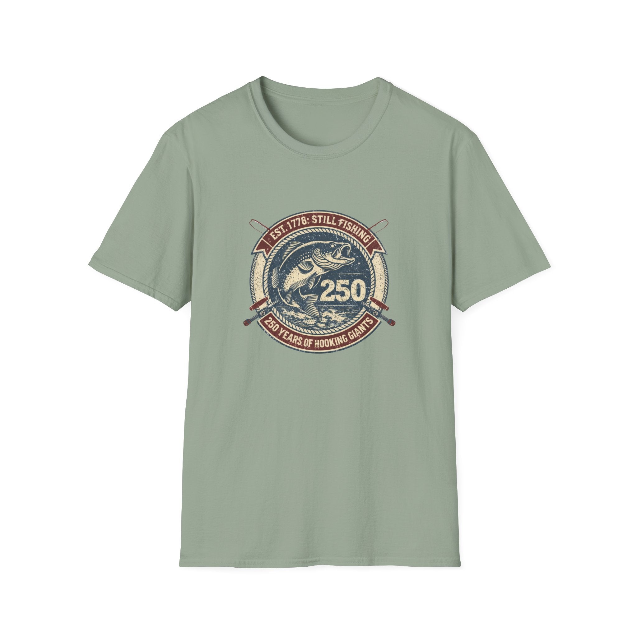 Fishing 250th Anniversary — "Est. 1776: Still Fishing" Retro Bass Tee