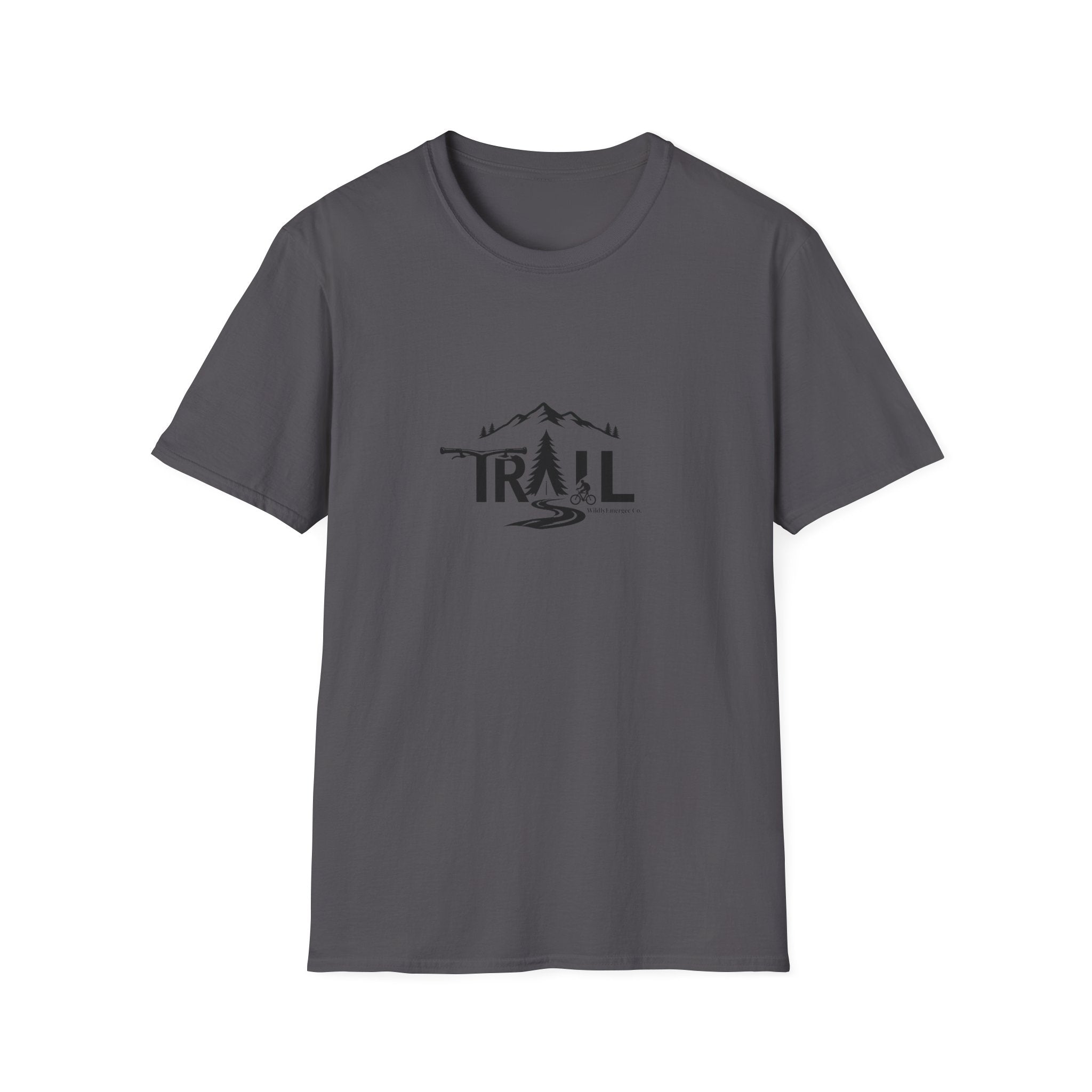 Trail Graphic T-Shirt — Mountain & Pine Tree Hiking Design