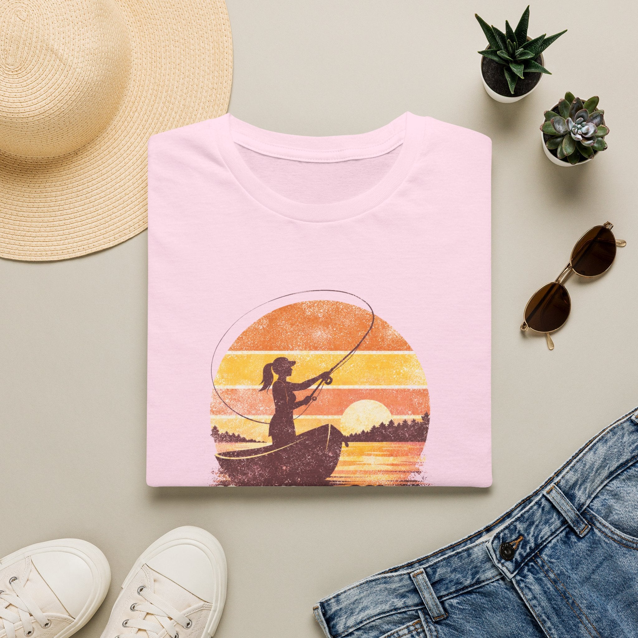 "Hooked on the Horizon" Sunset Angler Tee