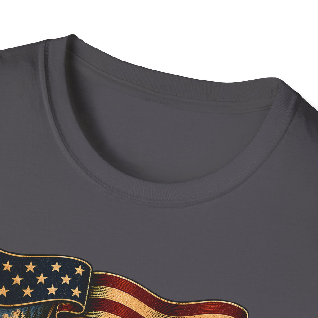 See the USA — Vintage American Flag Scenic Travel Tee