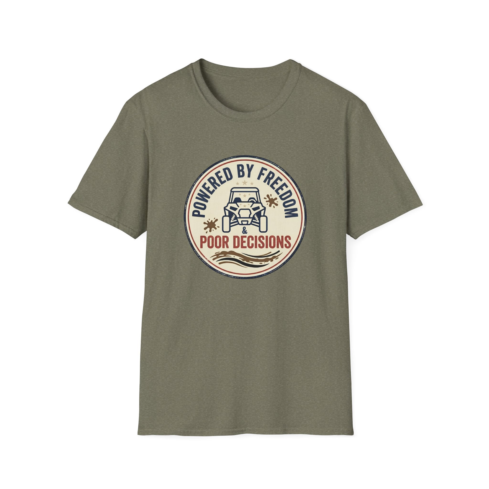 "Powered by Freedom & Poor Decisions" Retro Off‑Road Tee