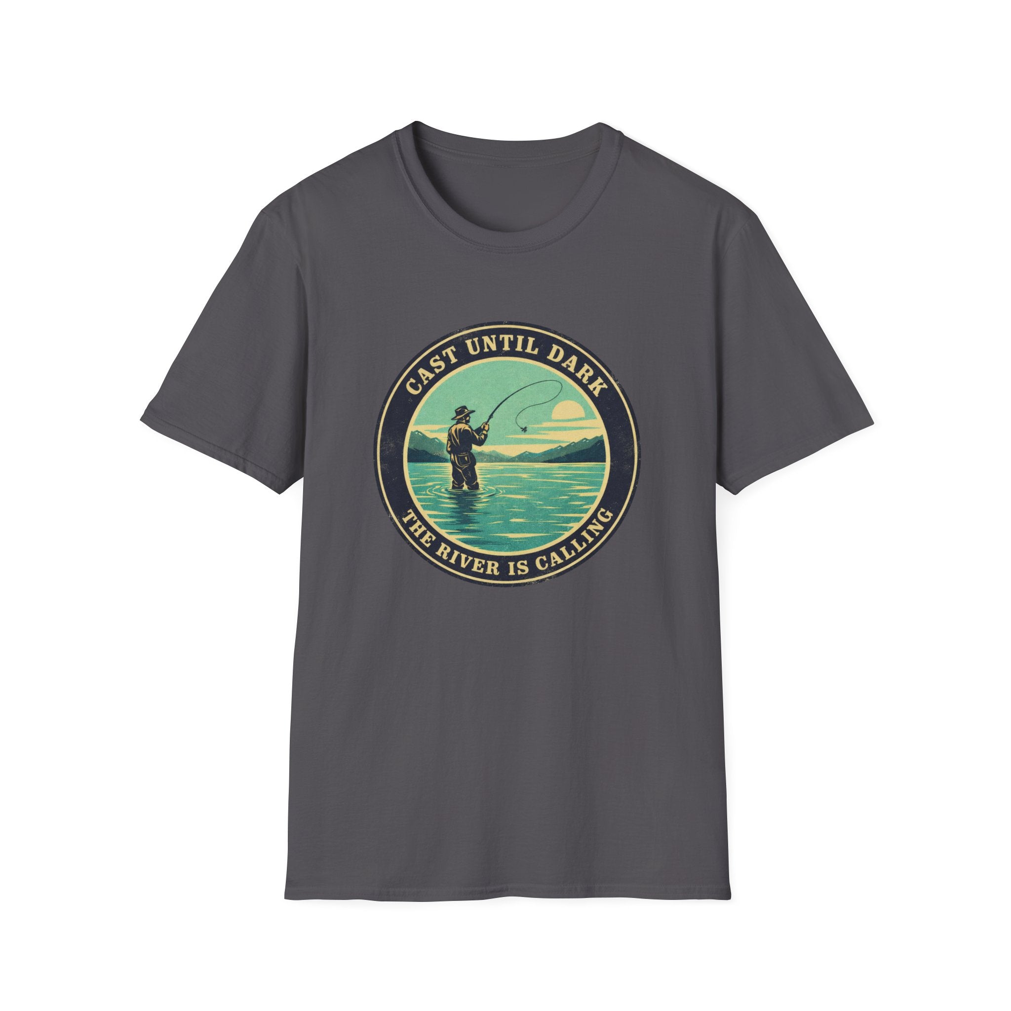 "Cast Until Dark" Vintage River Angler Tee