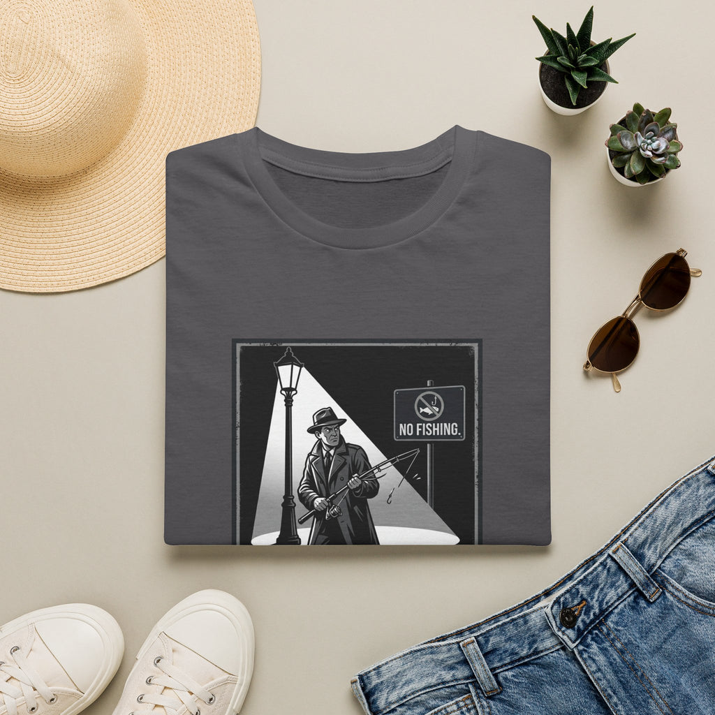Anglers Anonymous Graphic — "No Fishing" Noir Detective Design