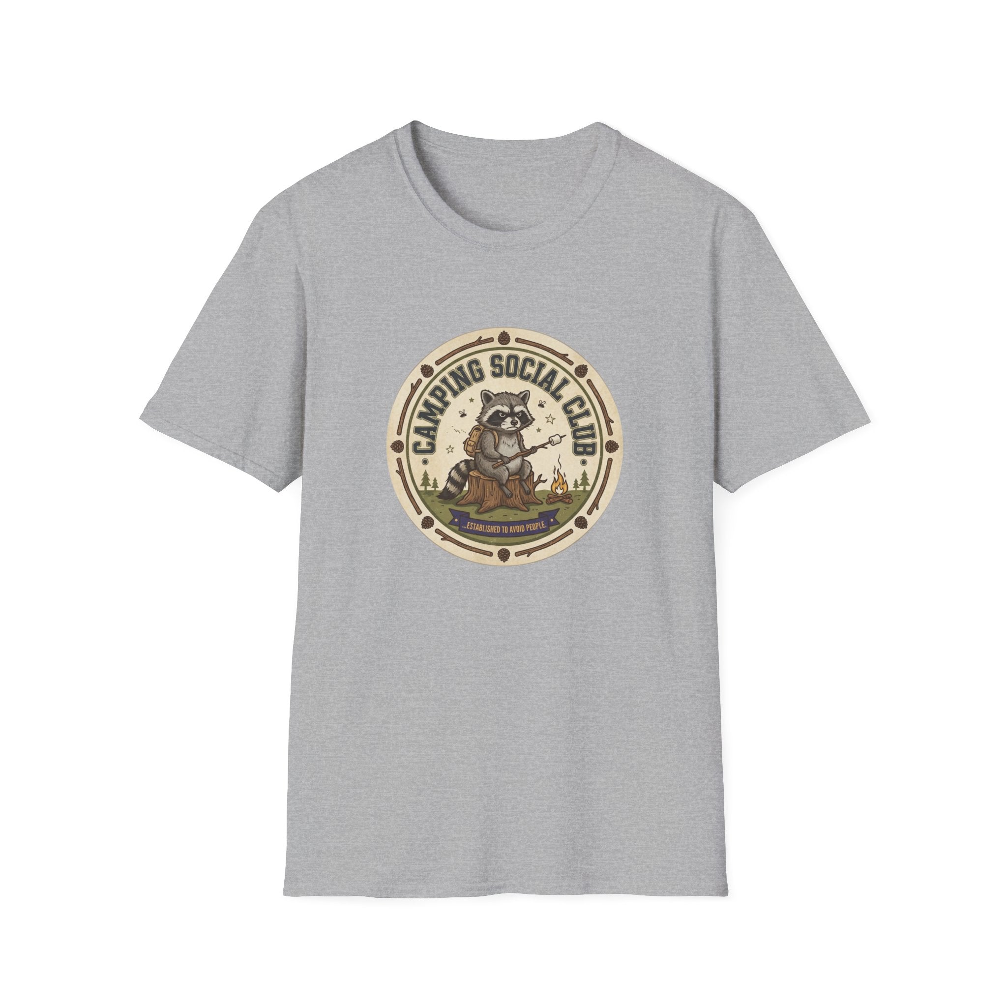 Camping Social Club — Vintage Raccoon Campfire Graphic Tee