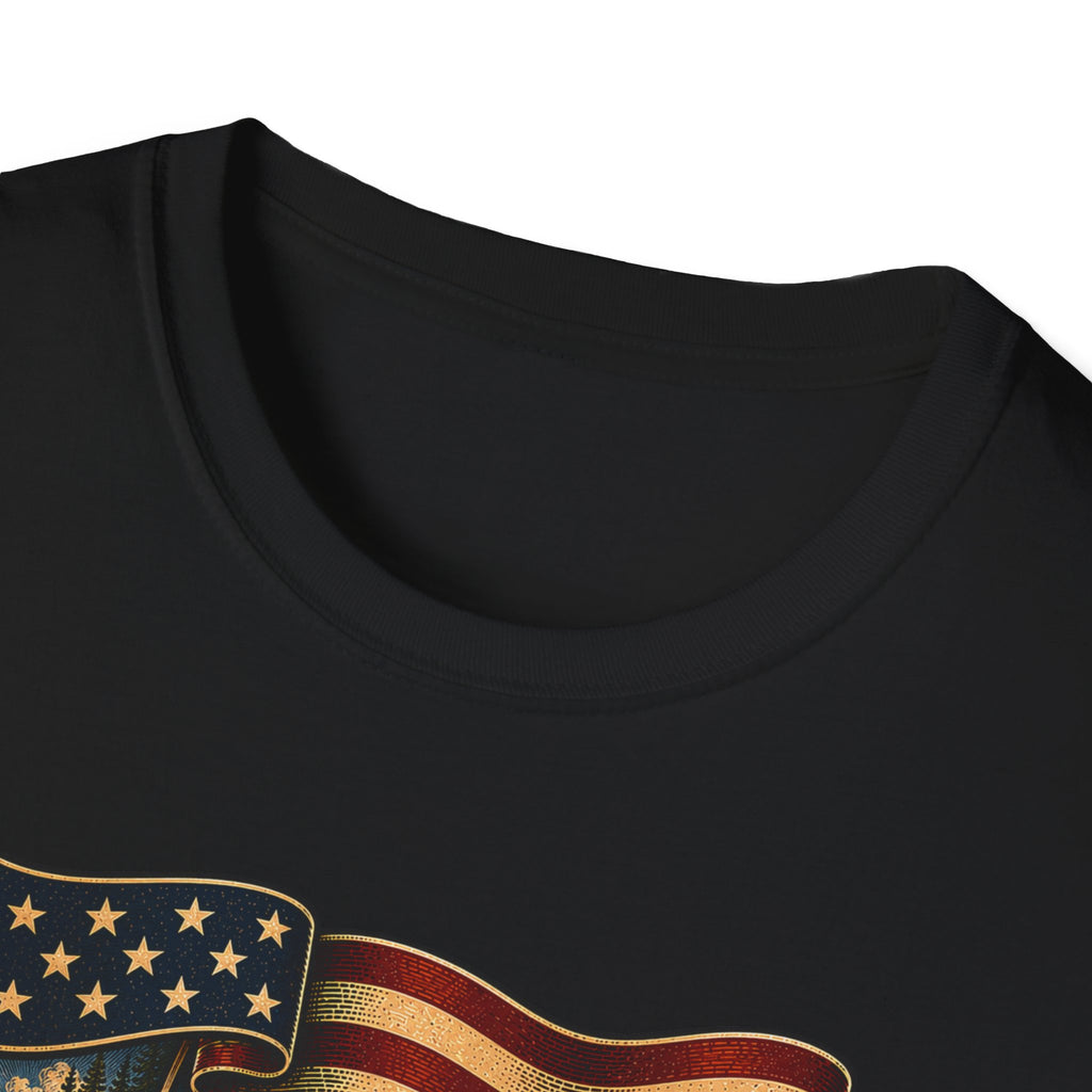 See the USA — Vintage American Flag Scenic Travel Tee