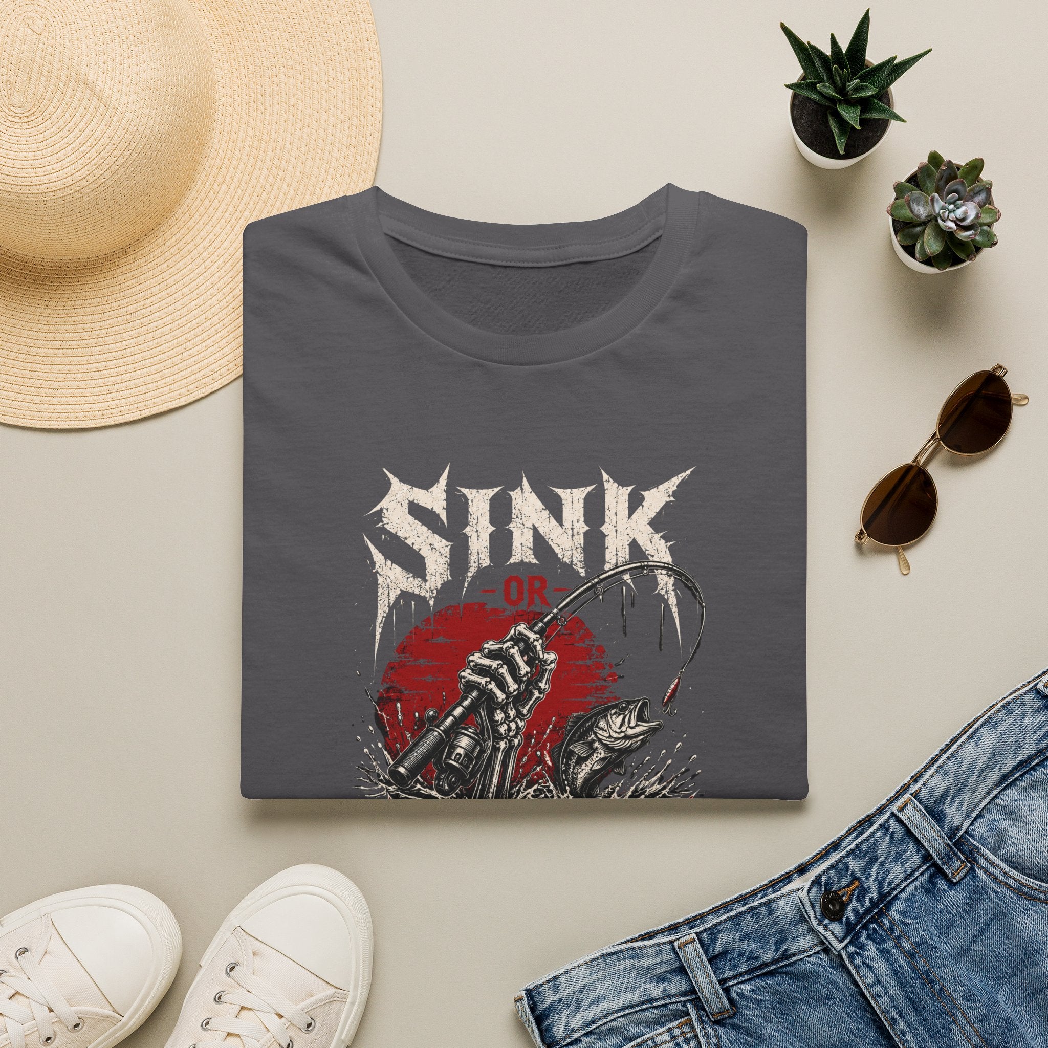 Sink or Swim — Vintage Skull & Anchor Surf Punk Tee
