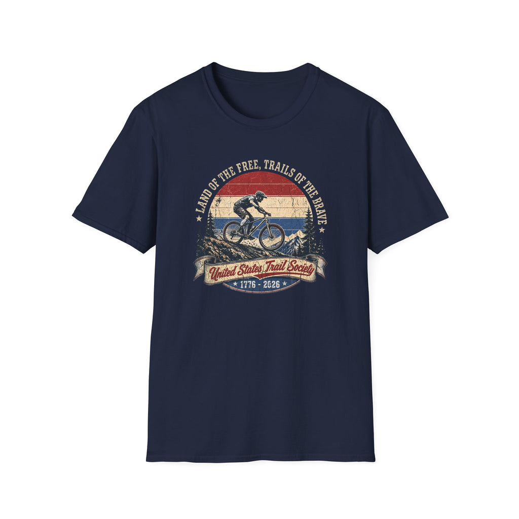"Land of the Free, Trails of the Brave" Vintage Mountain Bike Tee