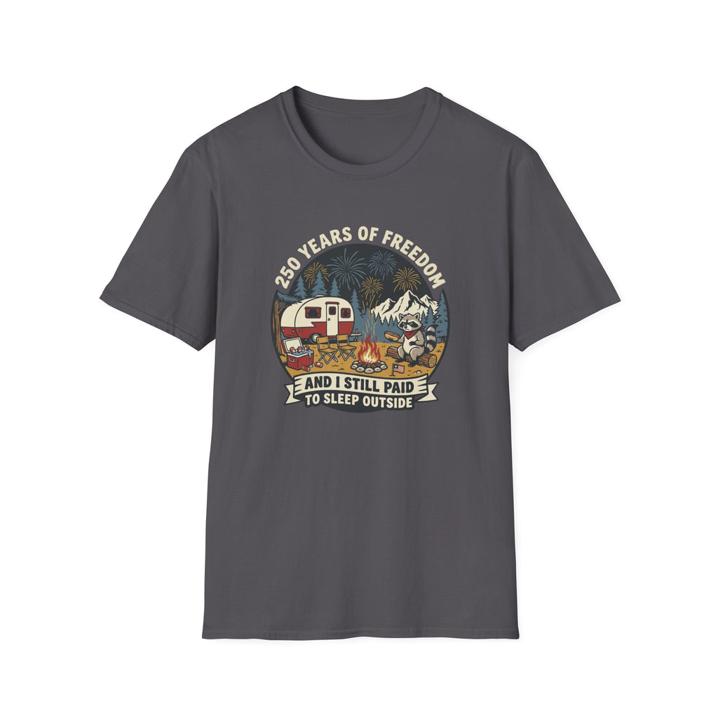 Camping Camper — '25 Years of Freedom' Vintage Outdoor Tee