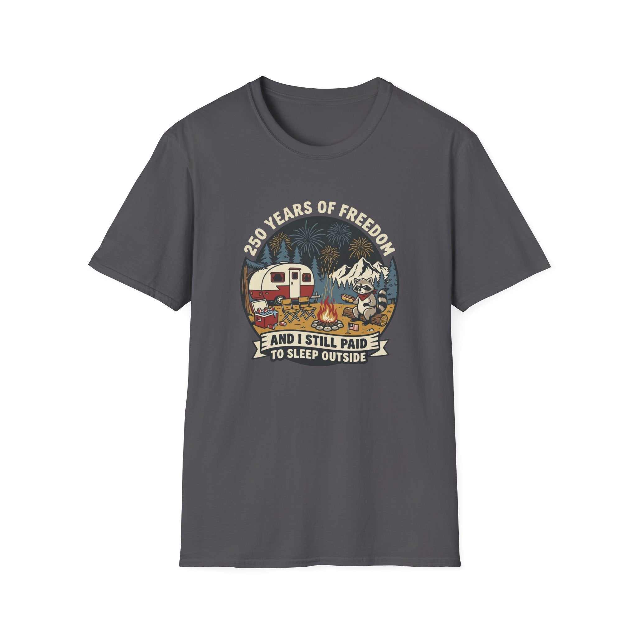 Camping Camper — '25 Years of Freedom' Vintage Outdoor Tee