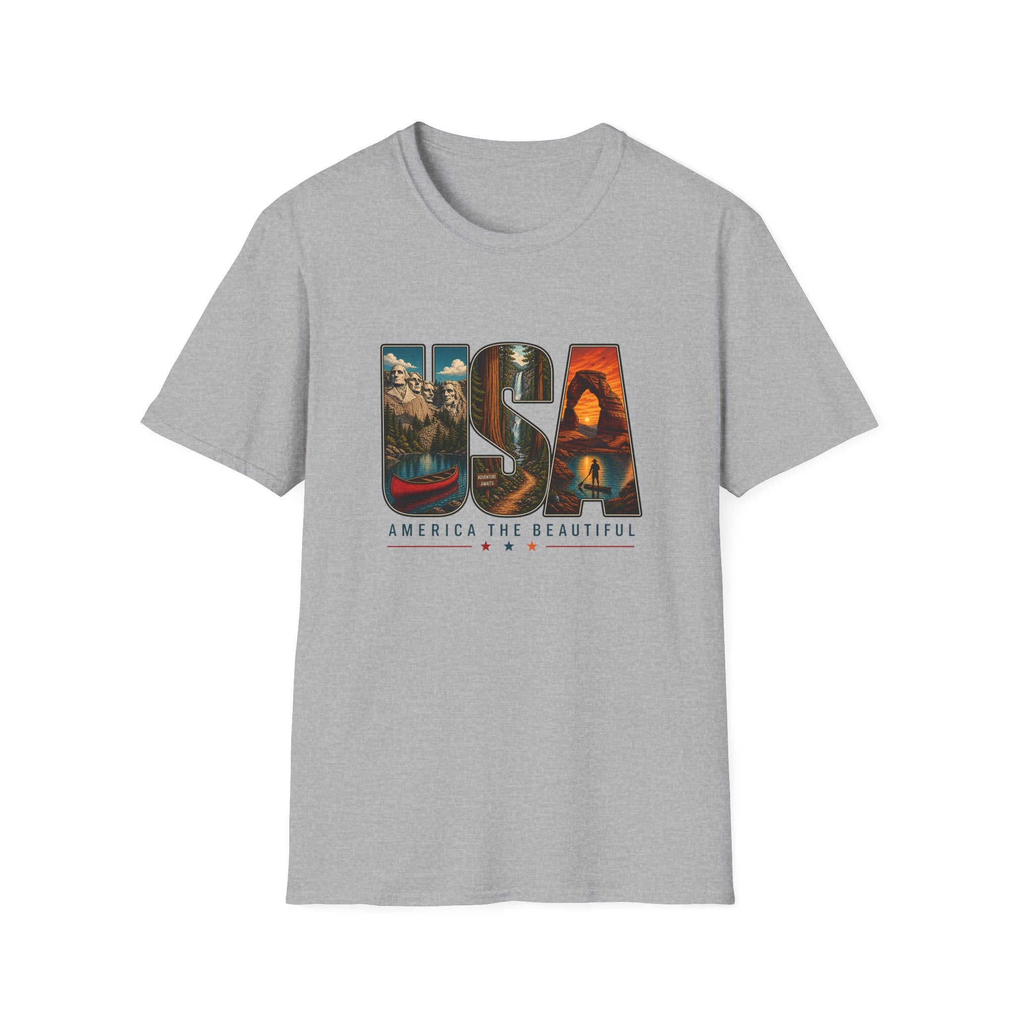 USA Scenic Graphic — America The Beautiful Landscape Tee