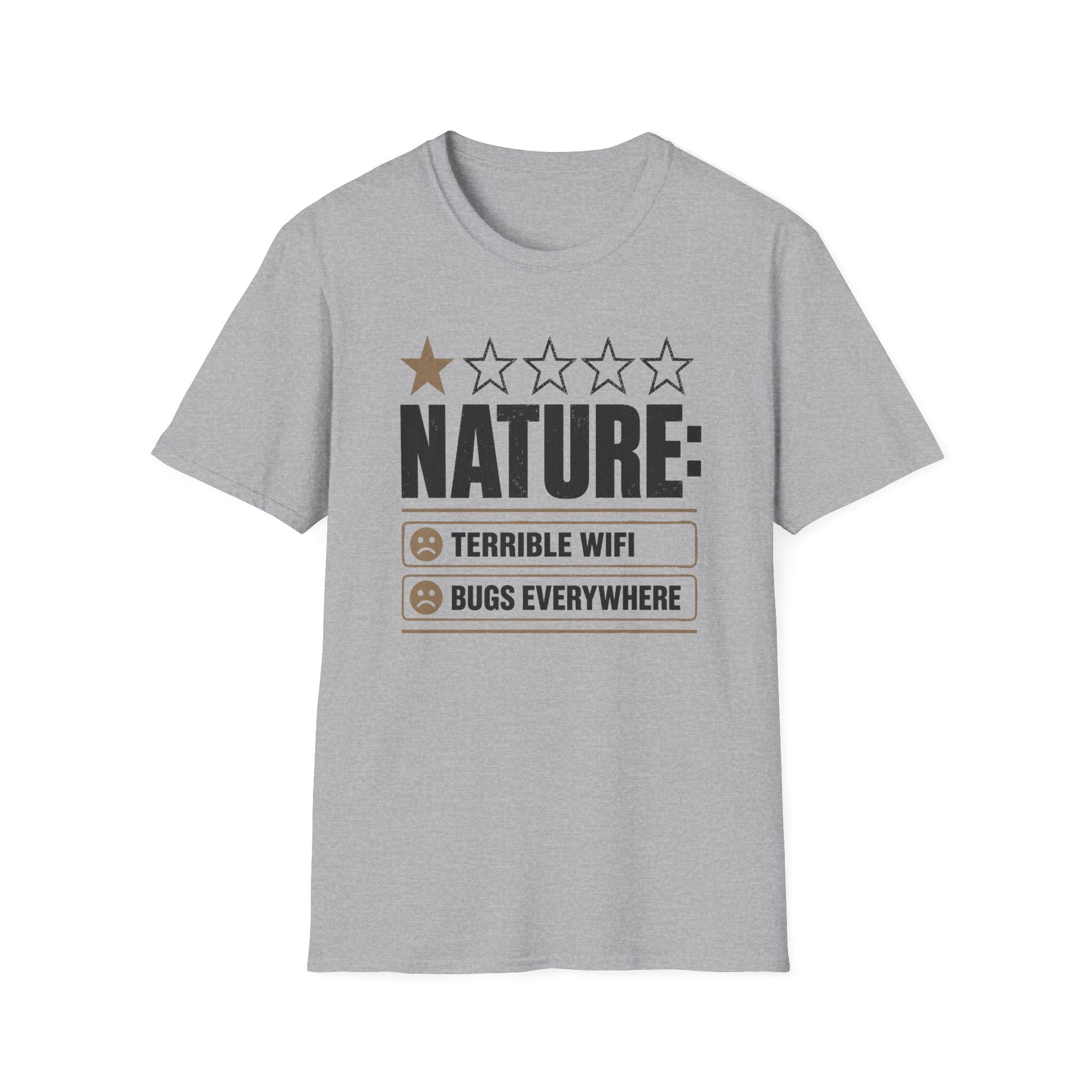 "Nature: 1-Star" Funny Camping T-Shirt