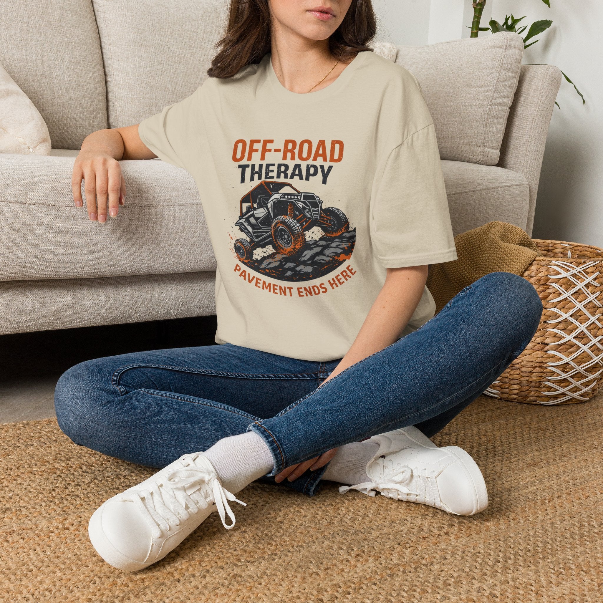 Off-Road Therapy — "Pavement Ends Here" ATV/UTV Graphic Tee