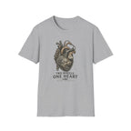 Motorcycle Heart — "Two Wheels, One Heart" Vintage Bike Tee