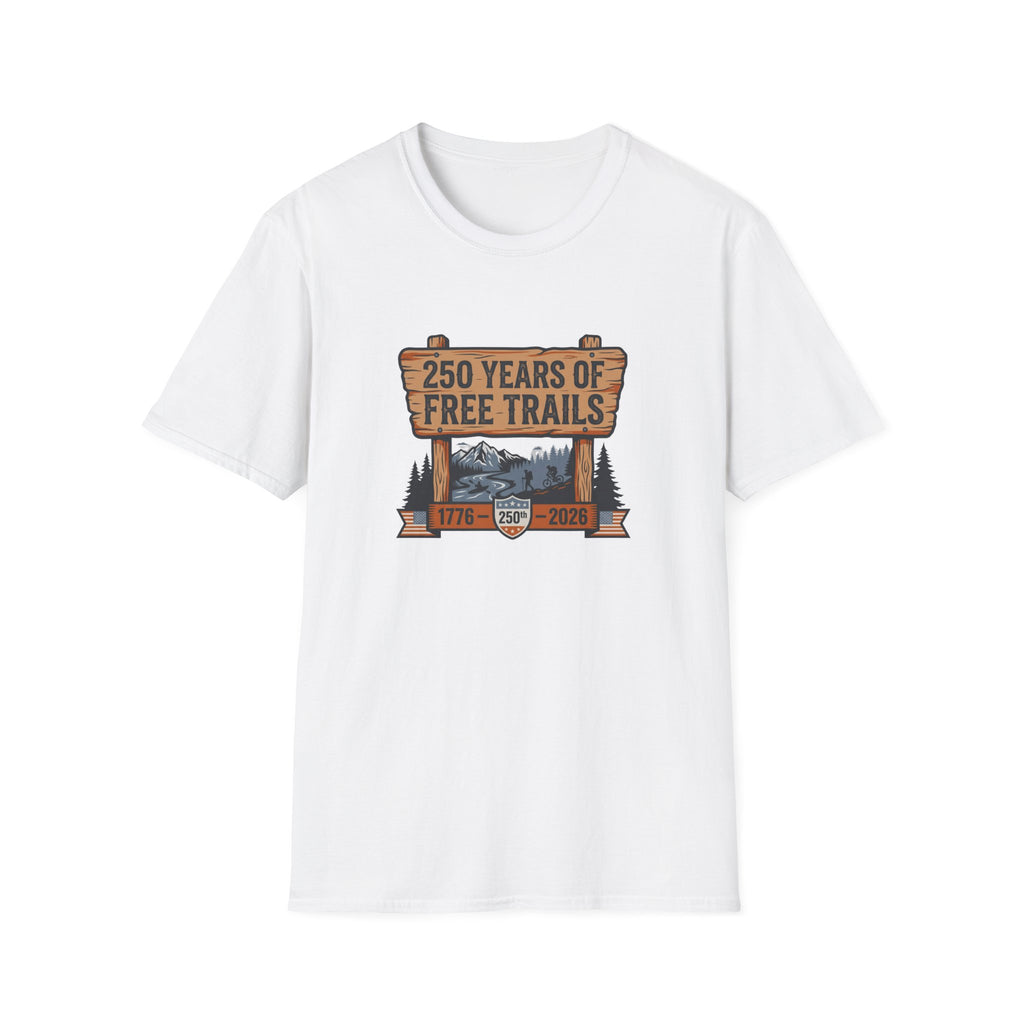 250 Years of Free Trails — Patriotic National Trails Hiking Tee (1776–2026)